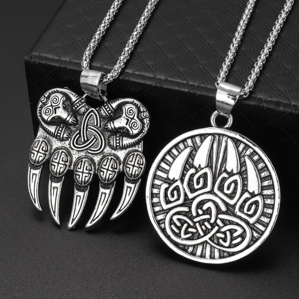 Viking Retro Viking Bear Claw Pendant Hip-hop Style Men's Domineering Pendant Necklace
