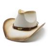 Western Cowboy Straw Hat Men'S And Women'S Outdoor Seaside Shade Beach Hat Spray Paint Straw Hat Big Edge Jazz Hat