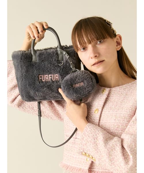 Furfur Tote Bag RWGB254500 CGRY Eco-Fur Women's