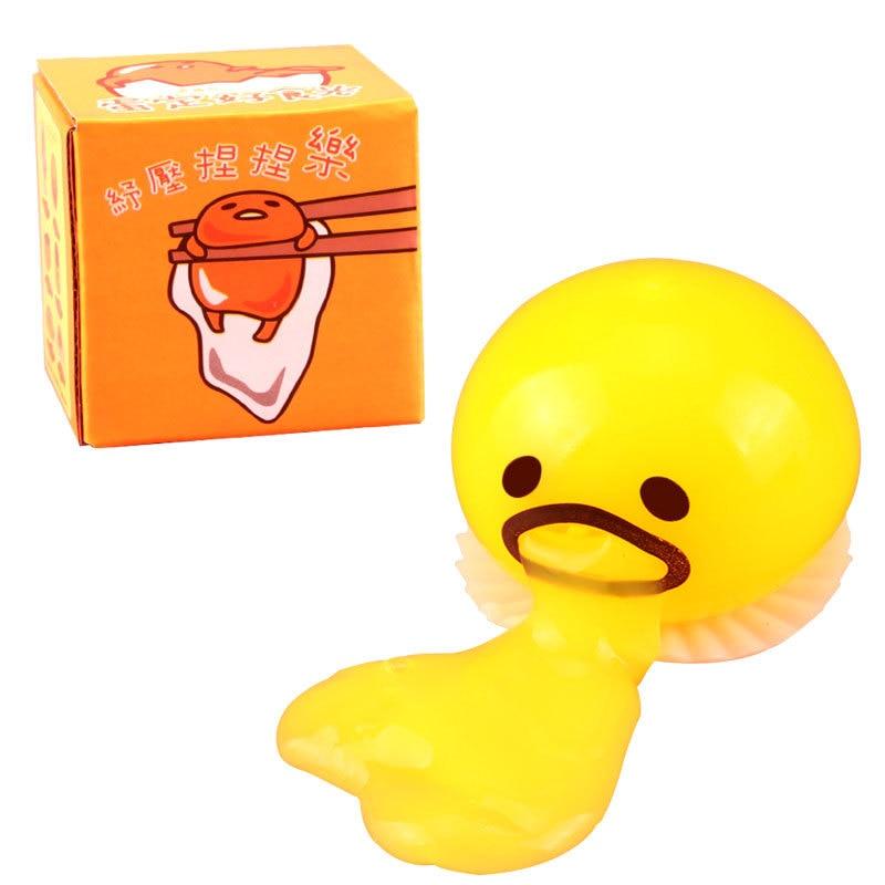 1 Pcs Squishy Puking Egg Yolk Stress Ball with Yellow Goop Relieve Stress Toy Funny Squeeze Tricky AntiStress Disgusting Egg Toy