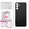 apgo Protective Skin Sticker for the Back Compatible with Samsung Galaxy A54, Wrap Film, Foil, Vinyl - Pattern Black Honeycomb