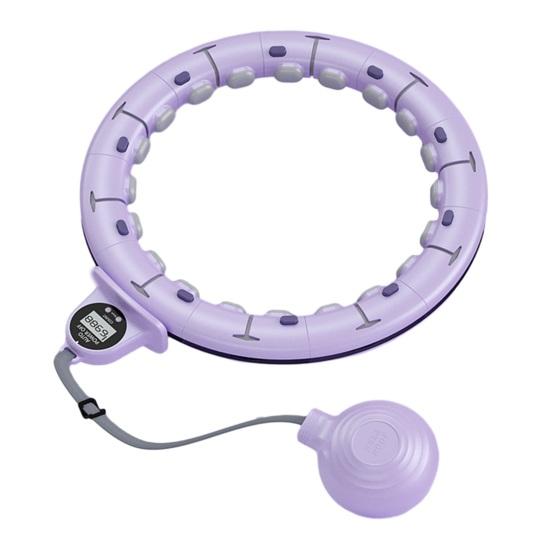 Weighted Infinity Smart Fitness Hoop 24 Detachable Knots Weight Hoop with Counter Women Weight Loss Hoop 2-in-1 Abdomen Fitness Message Equipment
