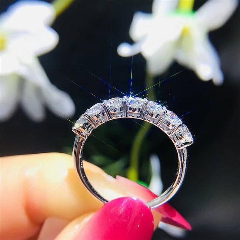Серебряное кольцо 925 пробы для женщин, роскошное, с инкрустацией фианитами, простое, стильное, обручальные кольца, женское кольцо, ювелирное изделие