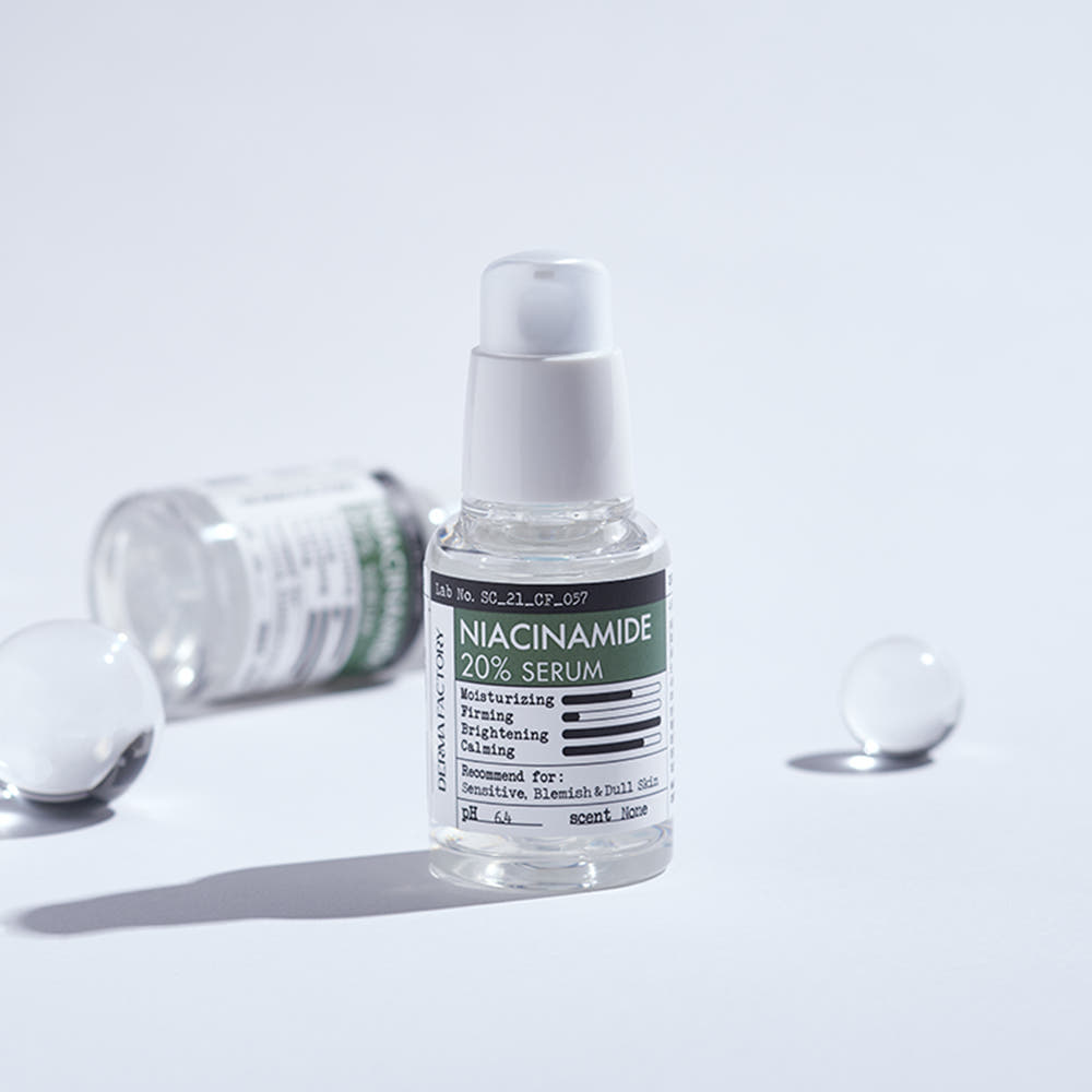 Dermafactory Ниацинамид 20% (200 000 частей на миллион) Сыворотка для сужения пор и осветления 30 мл