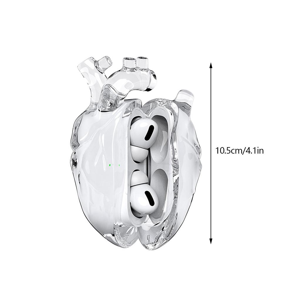 Крутой чехол для наушников в форме сердца для Airpodspro1/2 Airpods 4 3 Чехол 3D Жидкий силиконовый чехол для наушников Украшение Защита от падений