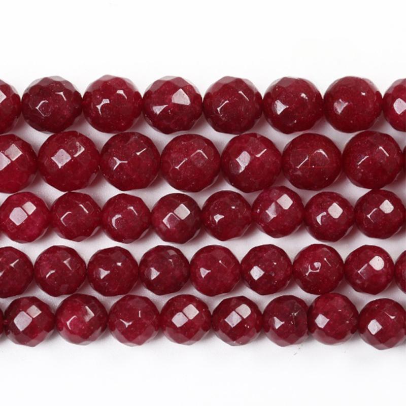 6 мм/8 мм/10 мм натуральные круглые бусины из кристалла халцедона, граненые полудрагоценные камни, свободные бусины, ювелирные изделия своими руками