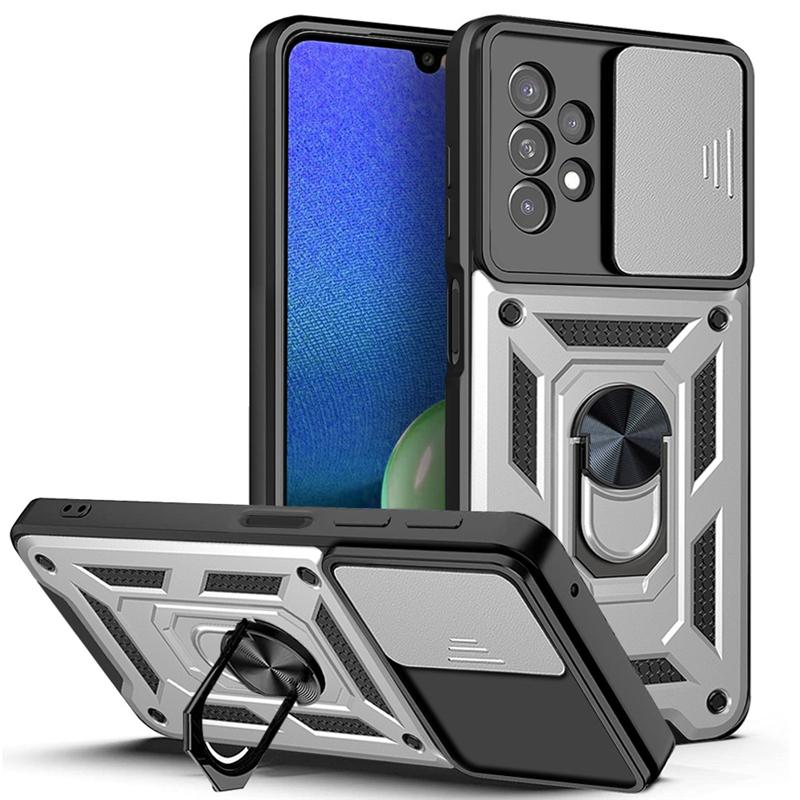 Чехол-слайдер для объектива камеры для Samsung Galaxy A33 A53 A73 A13 A22 A12 S21 S22 Honor 50 Redmi Note 11 10 10C iPhone 13 12 11 Pro Max Ударопрочный бронированный чехол