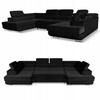 Угловой диван-кровать в форме буквы U, раскладной. испания Мебель Bosso Family черный велюр