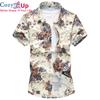 Oversized Button Up Shirt Summer New Bright Hawaiian Shirts Men Fashion Stretch Flowers Short Sleeve Casual Shirts