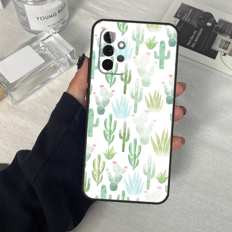 Чехол с узором кактуса для Samsung Galaxy A56 A36 A16 A33 A13 A23 A52 A32 A12 A54 A34 A14 A53 A15 A35 A55 A17