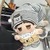 Hedgehog T-shirt 10cm Cotton Doll Clothes Striped Hat Suit Doll Clothes Outfit Funny Lovely Doll Dress Up Set 10cm Cotton Doll