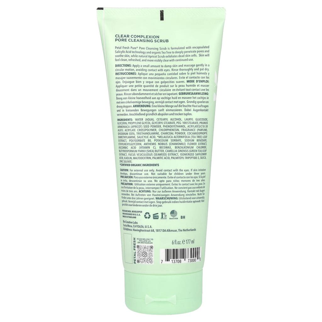 Pure Skin, Pore Cleansing Scrub, Tea Tree, 177Ml(6Fl Oz)