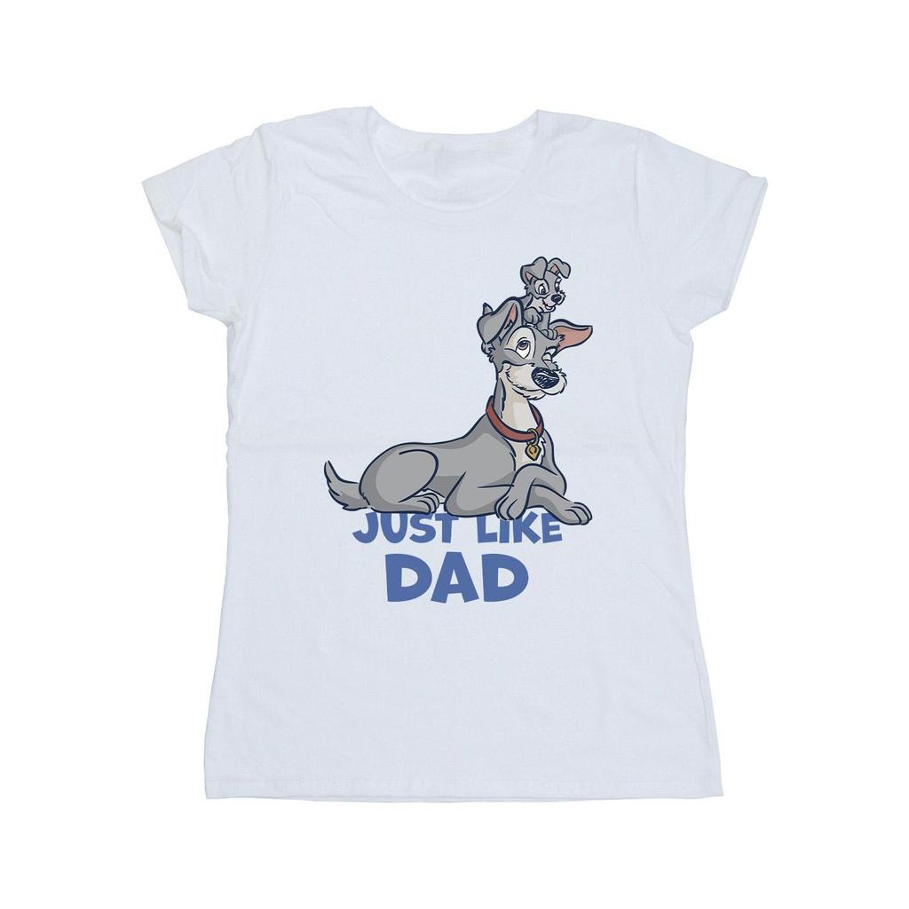 Disney Womens/Ladies Lady And The Tramp Just Like Dad Cotton T-Shirt