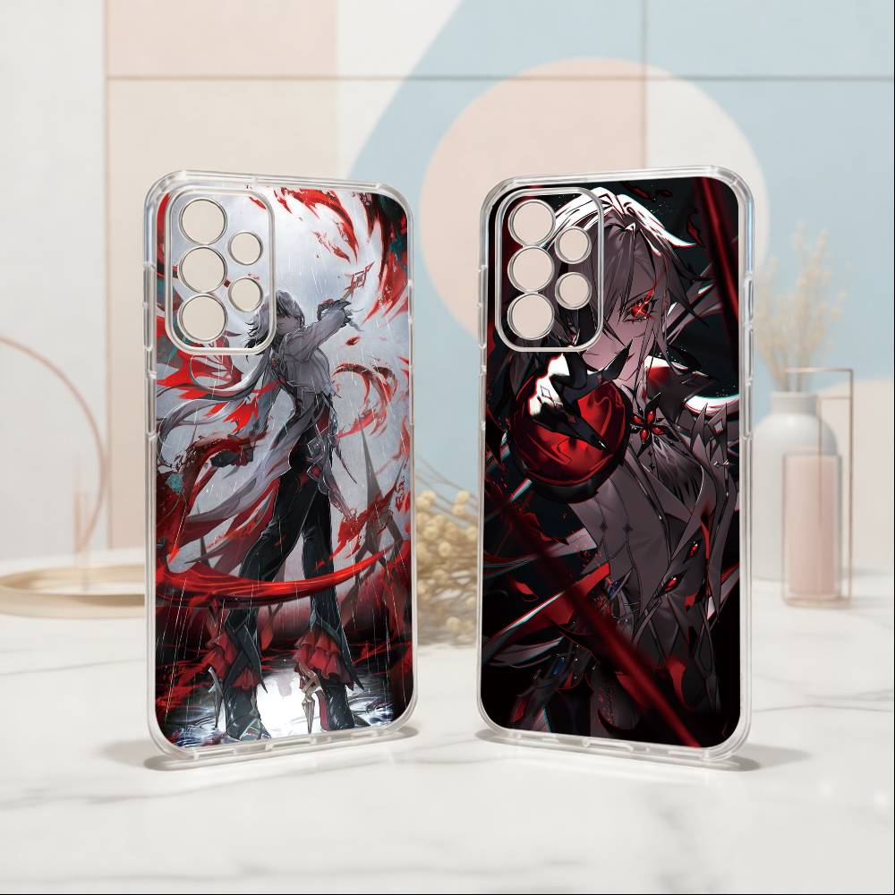 Чехол для телефона Genshin Impact Арлекино Прозрачный Силиконовый Мягкий Для Samsung S25, S24, S21, S22, S23, S30, Ultra, S20, Plus, Fe