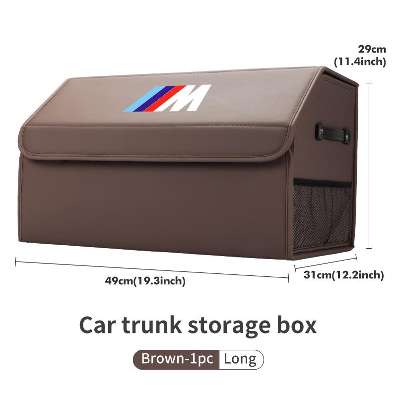 Leather Car Trunk Storage Box Multifunctional Folding Tool Box For BMW E93 F10 F20 F30 F40 F15 F25 F26 F31 F49 F86 M3 M5 X3 JK4