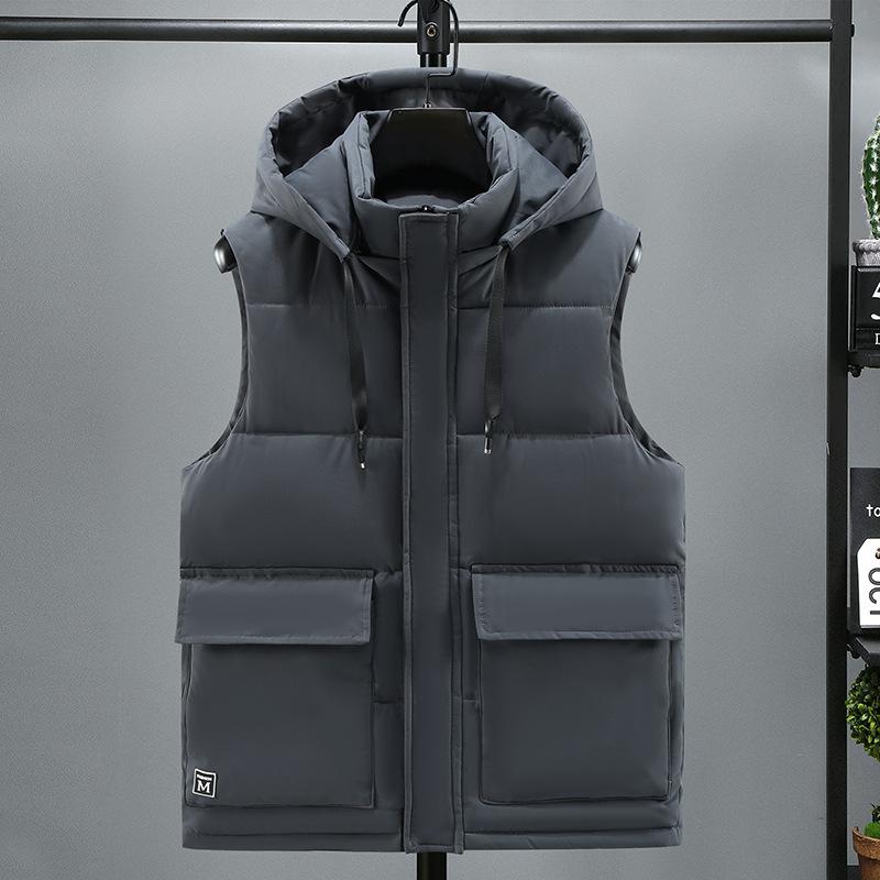 Жилет мужской осенне-зимний тренд внешняя одежда свободный утолщенный пуховый хлопковый жилет большого размера жилет мужской