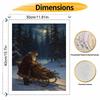 Christmas Santa Claus Sleigh Forest Moonlight Digital Oil Painting Art Kit Hand Painting Home Decoration Painting
