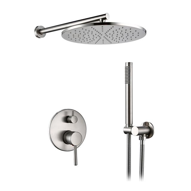 Душевой гарнитур для ванной Bagnolux Gun Gray с латунной головкой Rianfall Luxury Combo, настенный смеситель с переключателем для горячей и холодной воды, кран для ванной комнаты