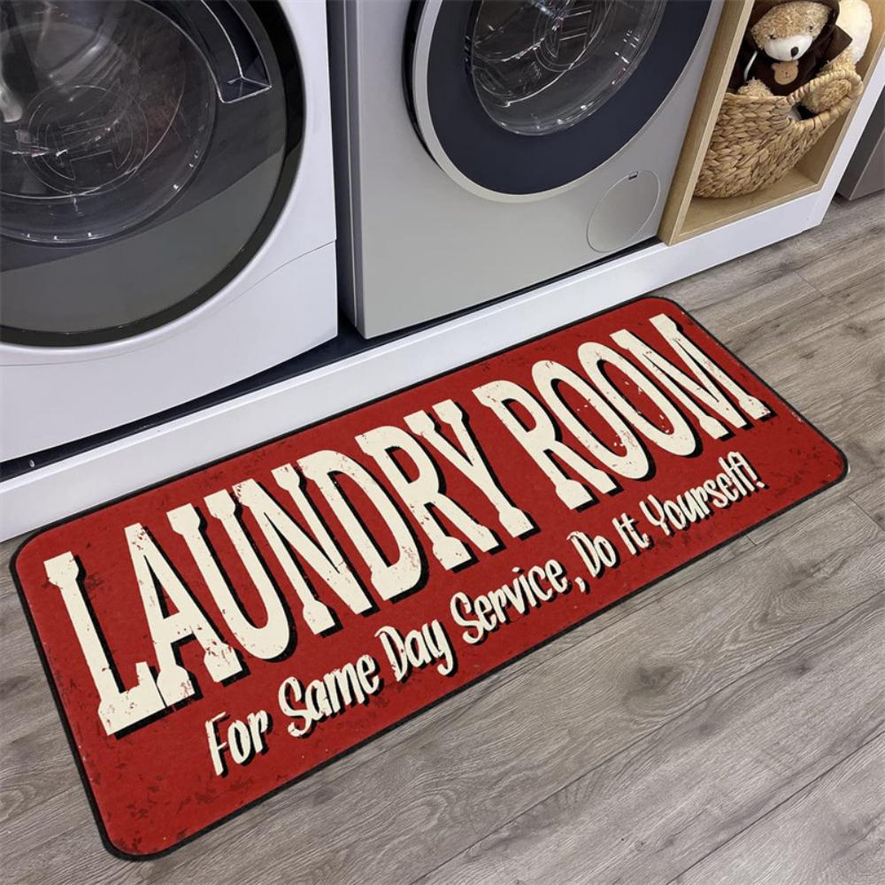 Machine-washable Laundry Room Mat Nonslip Kitchen Floor Mat Long Strip Mat Hallway Soft Rug Front Door Living Room Sofa Rug