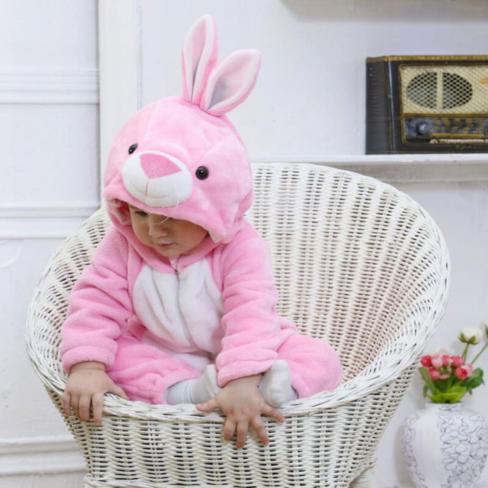 Piżama Onesie Przebranie Śpiochy Różowy Króliczek Niemowlę 110: 90-95 Cm