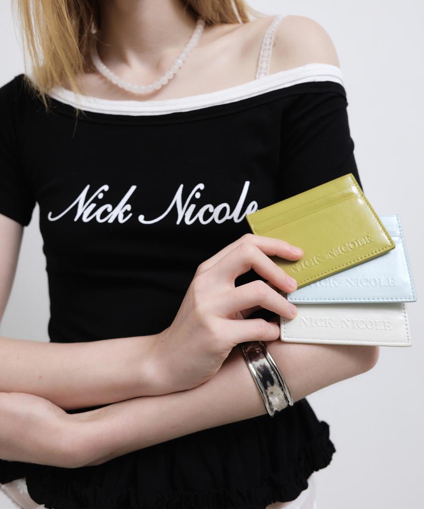 Кошелек для карт Nick&Nicole с тиснением из кожи_Мятный