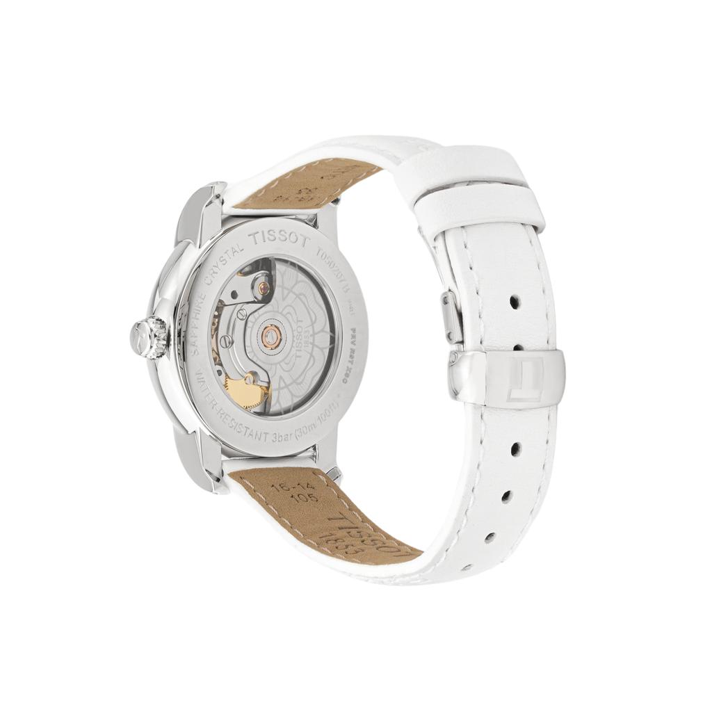 Tissot Женские часы с автоматическим механическим механизмом из коллекции Heart, 35 мм, белый циферблат, корпус из нержавеющей стали T050.207.17.117.05