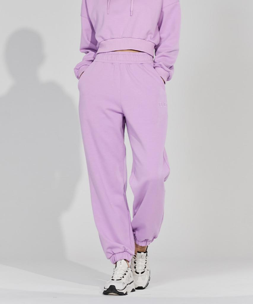 XEXYMIX Warm Cotton Basic Jogger Pants Orchid Lavender