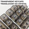 Crystal Clear Keycaps for Numeric Keypad 22Keys PC Keycaps Cherry MX Keycap Clear Backlit Keys with Ice Crystal Design