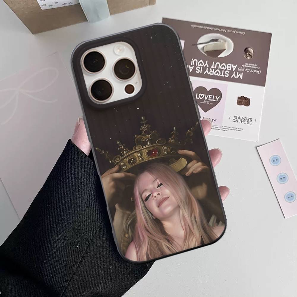 Чехол для телефона Avril Ramona Lavigne для iPhone 16 15 17 Pro 11 12 13 14 Pro Max Plus Мягкий силиконовый чехол-оболочка с волнистым рисунком