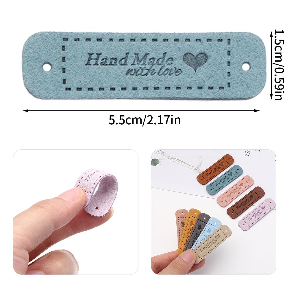 20PCS DIY Hats Bags Sewing Accessories Clothes Tags Label Garment Labels Hand Made With Love