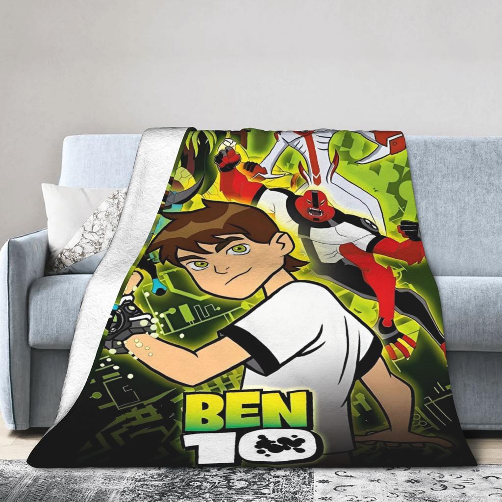Ben 10 Omnitrix Plush Blanket Girls Boys Flannel Throw Blanket For Couch Bed Soft Custom Quality Bedspread Gift Idea