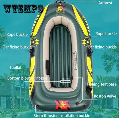 Утолщенная надувная лодка для рыбалки на открытом воздухе, каяк, штурмовая лодка, судно на воздушной подушке, спасательная лодка для 2/3/4 человек