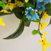 Door Spring Wreath Realistic Artificial Floral Wreaths with Green Leaves for Home Wall Door Decoration