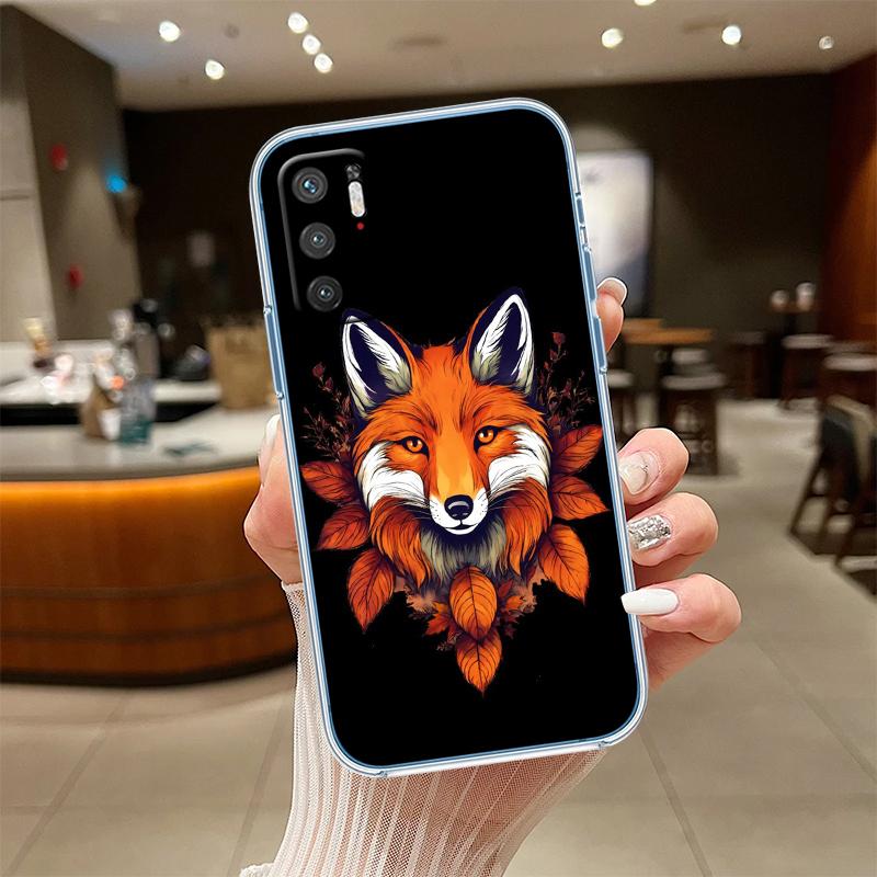 RE31 fox cute Transparent Phone Case for Samsung Galaxy A04 A04S A14 A23 A34 A54 M23 M33 M52 M53