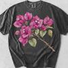 Vintage Bougainvillea Tee, Botanical Floral Print (Unisex S-4XL)