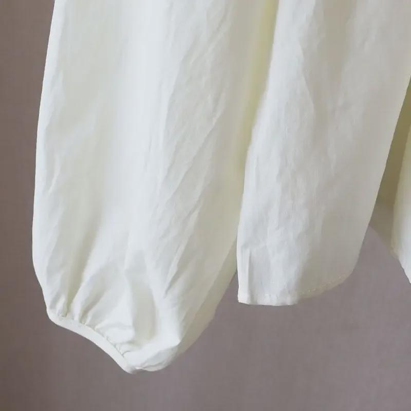 Шикарная приталенная рубашка с оборками и длинными рукавами для женщин - Коллекция Весна и Осень