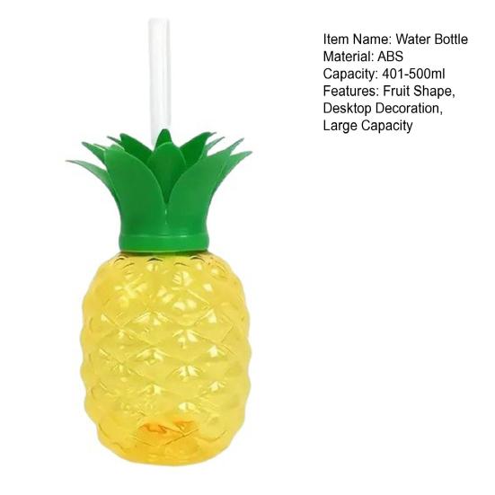 Кружка в форме клубники с крышкой и соломинкой, большой емкости, бутылка для воды с ананасом, портативная, дорожная, многоразовая