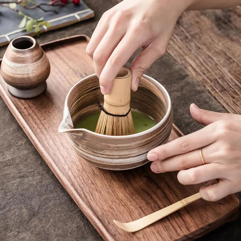 Чистая кисть для чая Инструменты для матча Кисть для матча Hyakumoto Rikyu Инструменты для чая Чаша для матча Кисть для чая Простой чайный набор Перемешивающая бамбуковая кисть