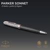 Шариковая ручка PARKER Sonnet Premium Metal Gray PGT Medium Point в подарочной коробке, оригинальный импортный продукт 2119791 и на масляной основе
