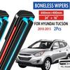 2 шт. Для Hyundai Tucson MK2 Ix35 2010-2015 2011 Автомобильные передние дворники Мягкая резина Бескаркасные дворники HD Тихие Автомобильные дворники 24"+16"