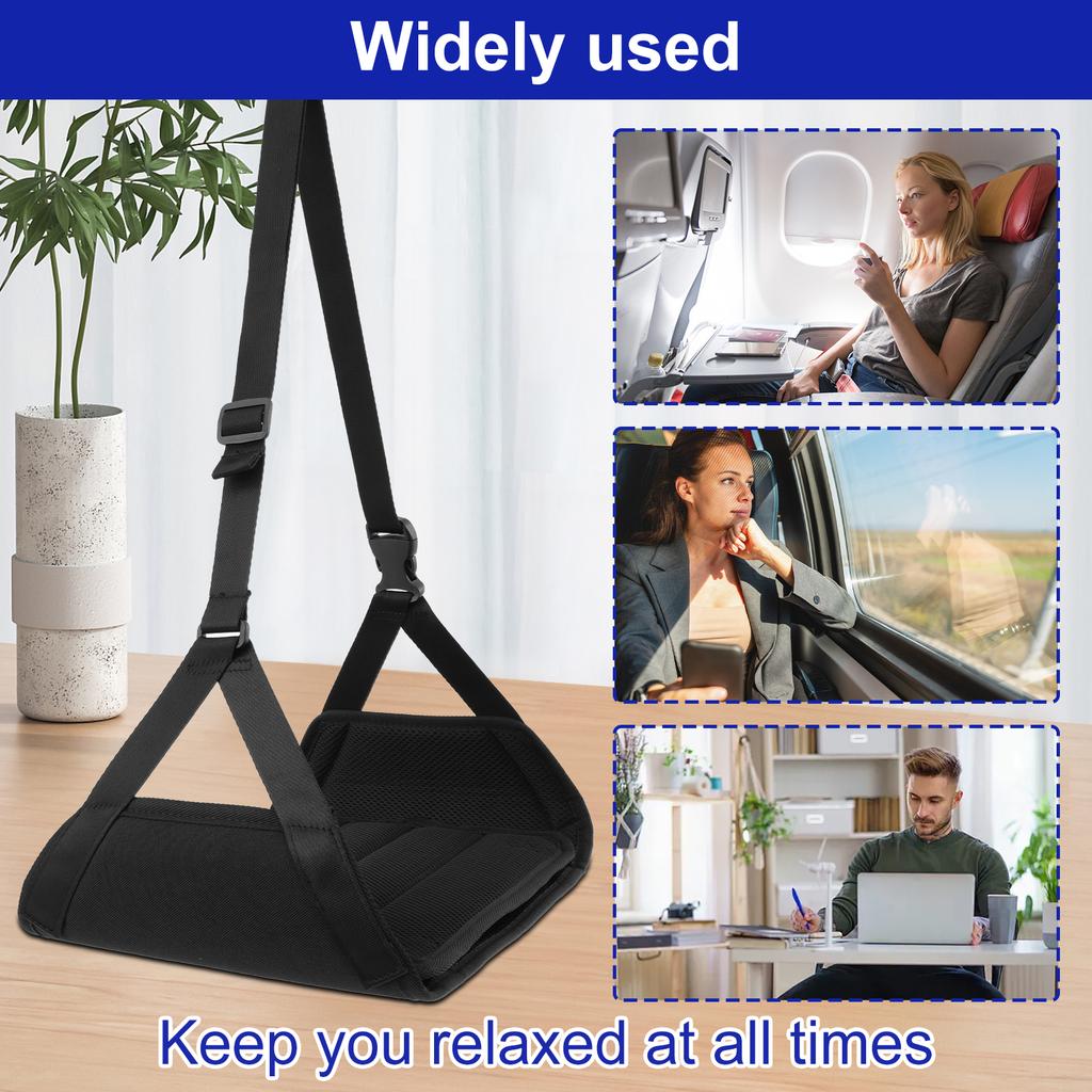 Airplane Foot Hammock Adjustable Strap Office Resting Foot Mat Comfortable Portable Travel Flight Lazy Man Foot Hammock