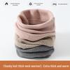 Chunky Wool Vertical Stripe High-Collar Neck Warmer Scarf – Autumn/Winter Cold-Proof Dickey