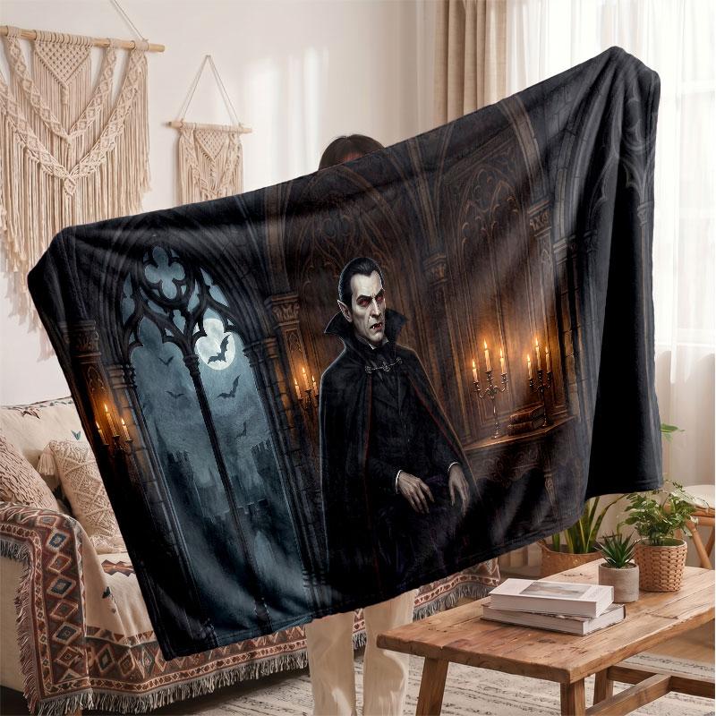 Warm Flannel BlanketDracula Soft Cozy Throw Blanket for Bedroom Couch
