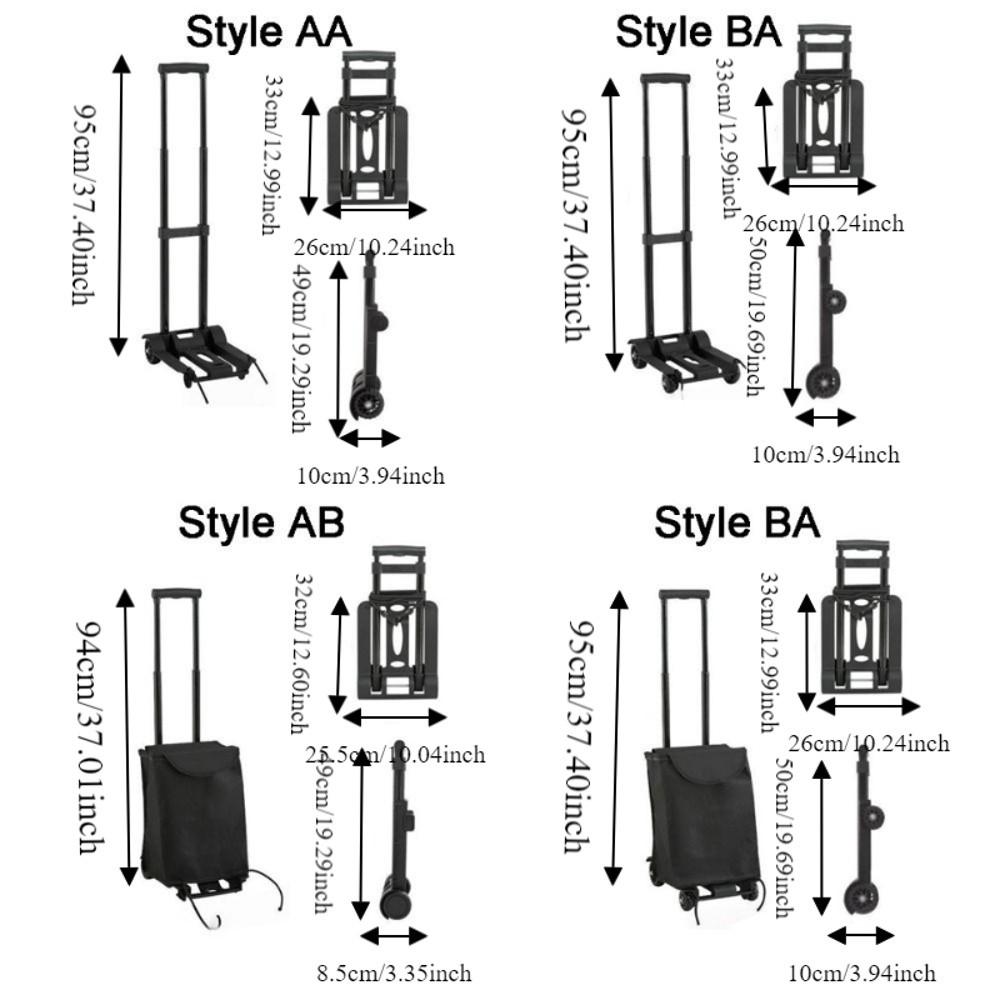 Labor-Saving Folding Hand Truck Retractable Trolley Truck Practical Foldable Trolley for Home