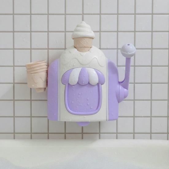 Детские игрушки для ванной Машина для создания пены в виде мороженого Реалистичная машина для десертов из пены на присоске Интерактивная игра с водой для малышей и детей