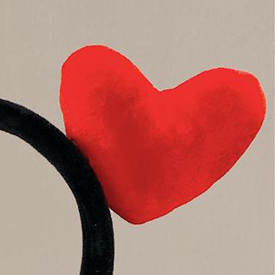 Повязка на голову с красным сердечком, легкий эластичный обруч для волос, повязка на голову на День святого Валентина, женский универсальный аксессуар для волос