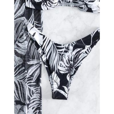 Новый купальник сексуальное бикини сетчатые брюки раздельный купальник из трех частей женский купальник бики