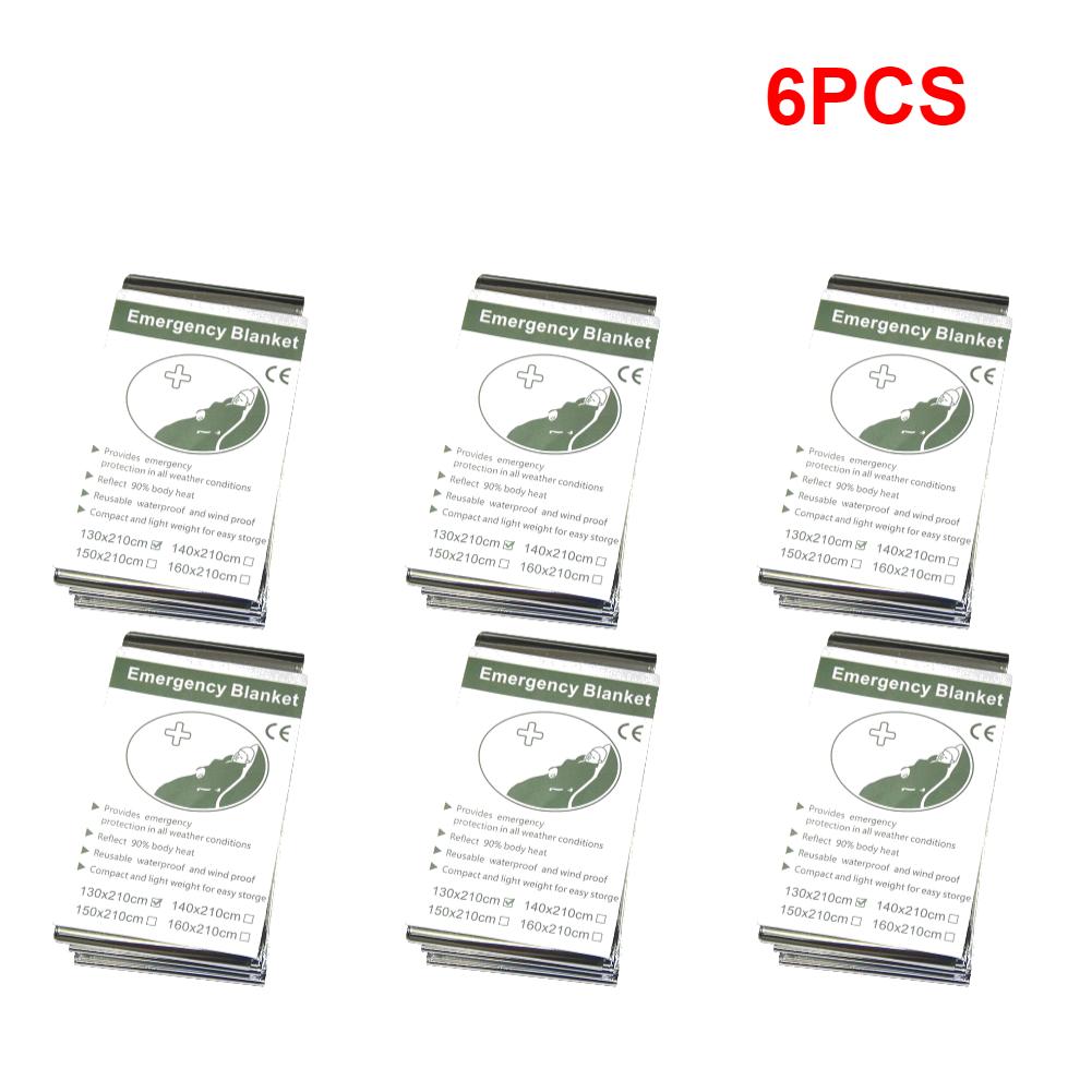1-10 шт. Аварийное термоодеяло, одеяло для первой помощи, серебристая фольгированная одеяло для выживания, набор для выживания "Космическое одеяло" для улицы