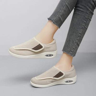 Женские кроссовки на липучке с сеткой для ходьбы - Дышащие, Мягкая подошва, Повседневный комфорт для весны и осени