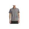 Solid Color Pullover Straight Cut Simple Short Sleeve Polo Shirt Men Tops Summer-Cloud-Gray 40L8121-026